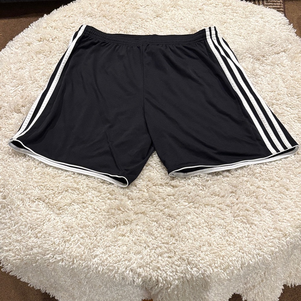 Adidas Men’s Climacool Black and White Striped Shorts - Size L